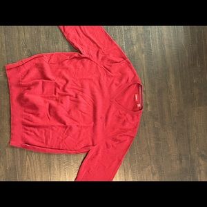 Red V neck sweater